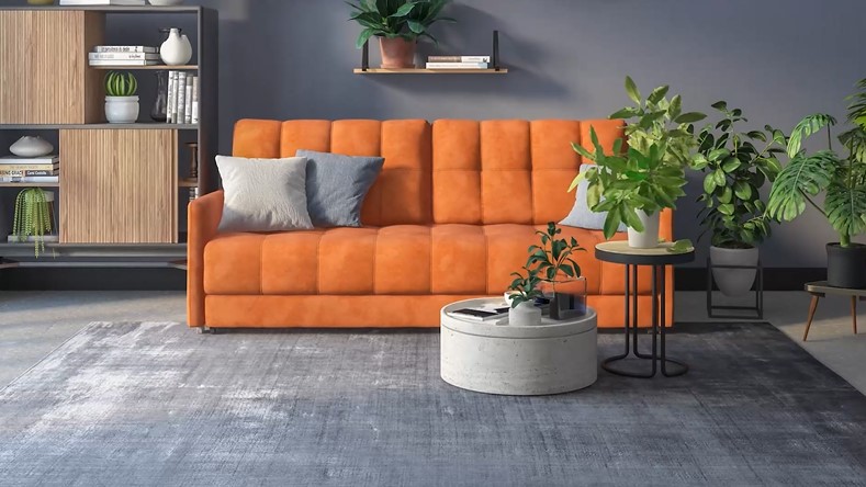 Диван BOSS 2.0 LOFT рогожка Malmo серый