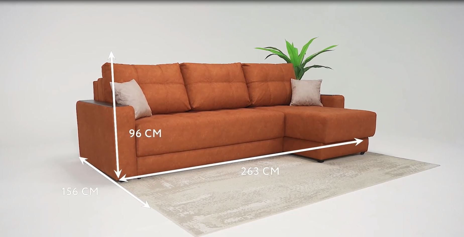 Угловой диван BOSS 3.0 Classic XL велюр Alkantara серый