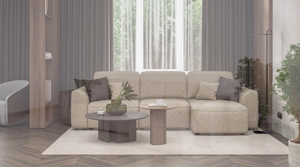 Угловой диван KING SE Велюр Alkantara серый