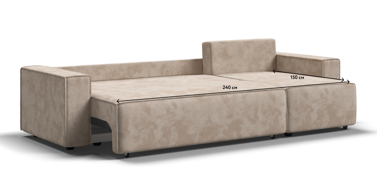 Угловой диван NORD 2.0 Велюр Alkantara пепел