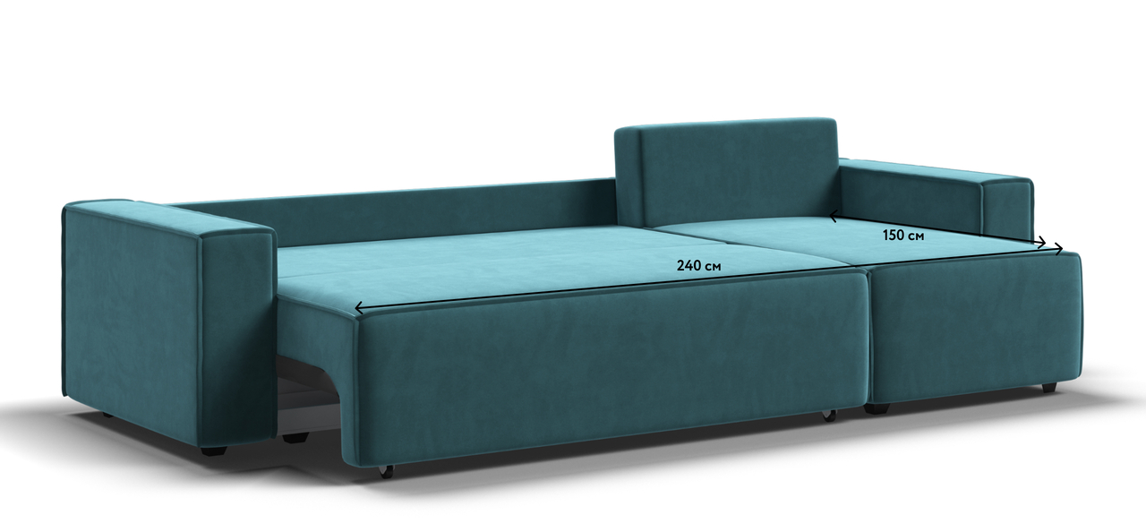 Угловой диван NORD 2.0 Велюр Monolit зеленый