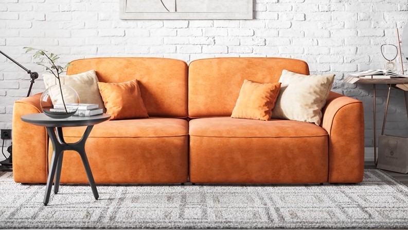 Диван KING SE велюр Alkantara серый