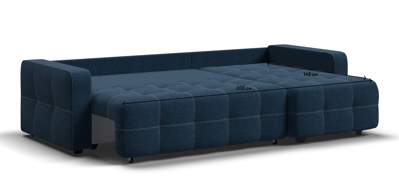 Угловой диван DANDY Euro SE Рогожка Malmo синий