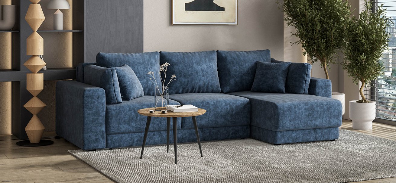 Угловой диван Босс Прайм ХЛ Велюр Royal топаз