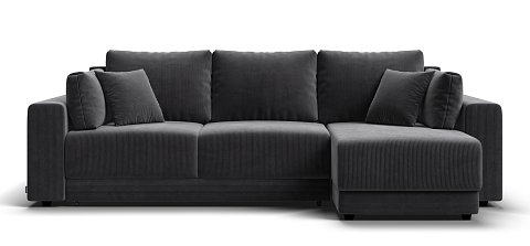 Угловой диван Босс Прайм ХЛ Вельвет CORD графит