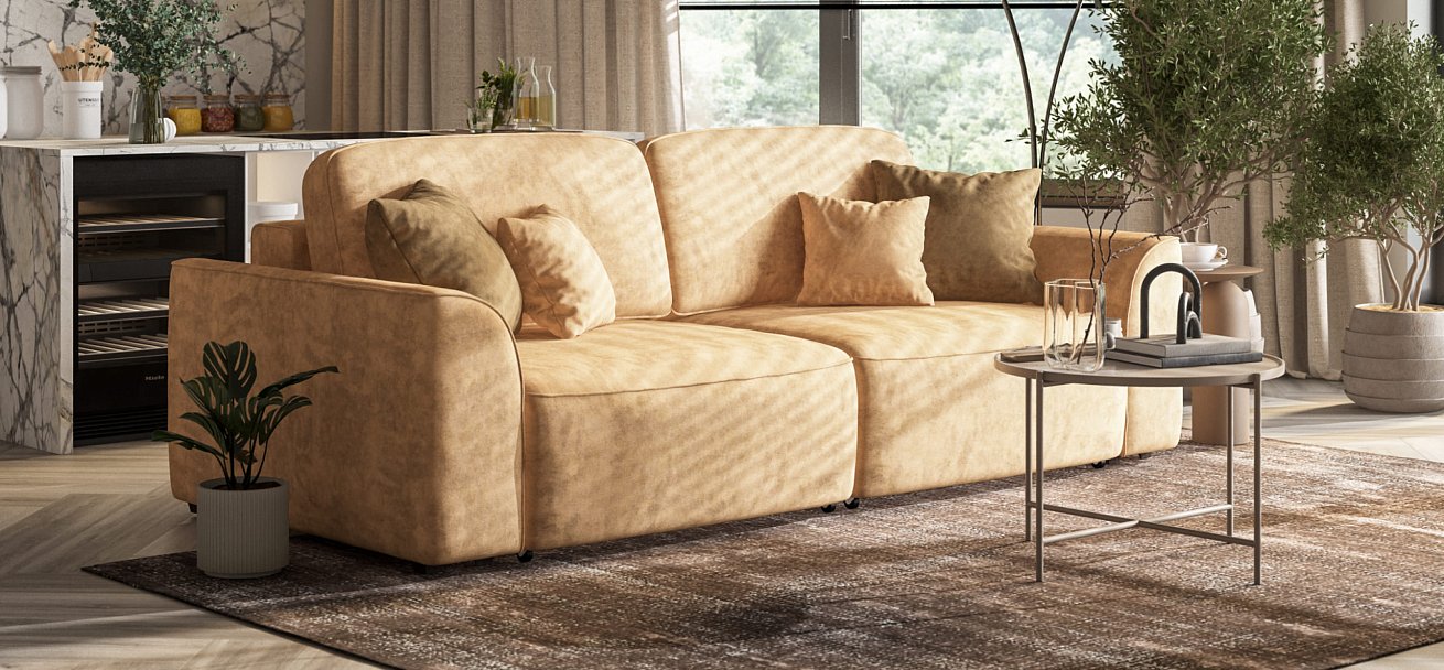 Диван KING SE Велюр Роял шампань