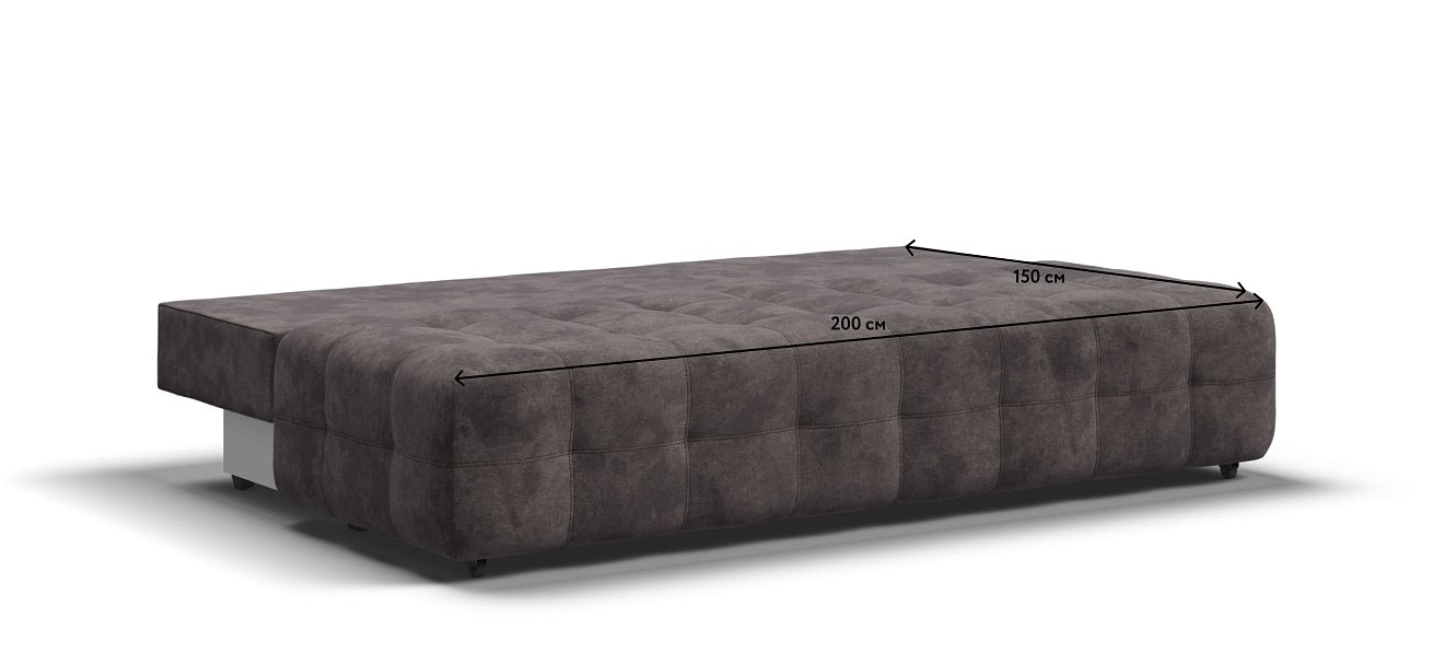 Диван BOSS 2.0 MINI велюр Alkantara серый