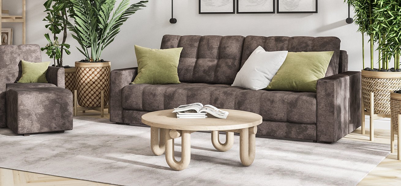 Диван BOSS 2.0 велюр Alkantara серый