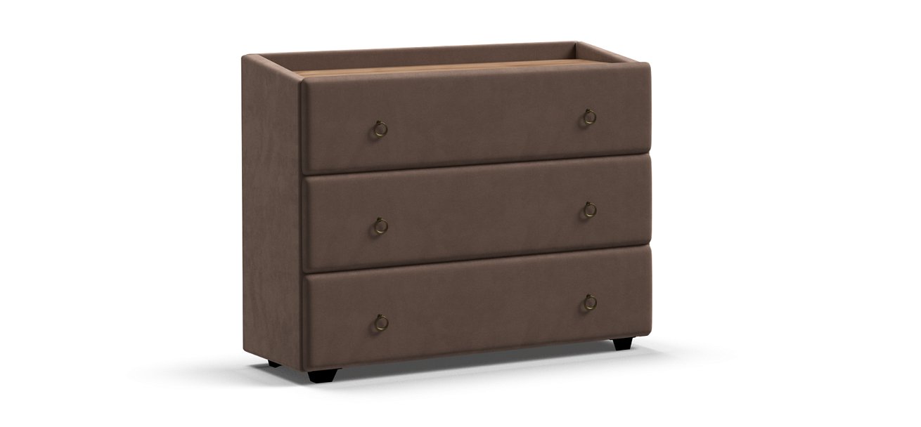 Комод BOSS Classic велюр MONOLIT Мокко, Орех Селект