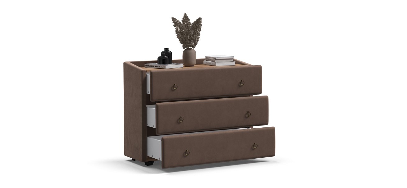 Комод BOSS Classic велюр MONOLIT Мокко, Орех Селект