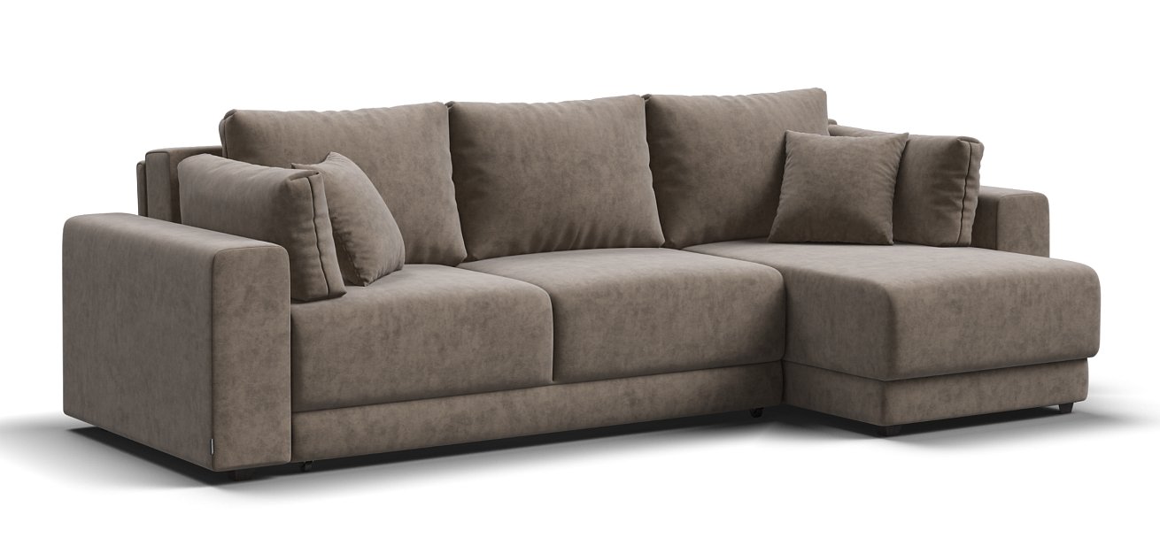 Угловой диван Босс Прайм ХЛ Велюр Роял тауп