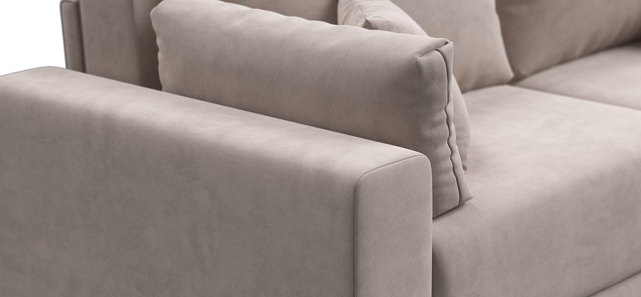 Угловой диван Босс Прайм Макс Велюр Monolit латте