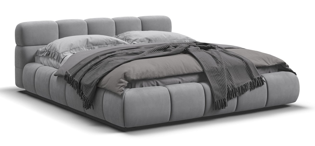 Кровать Босс Дрим 160*200 Про велюр Monolit сталь