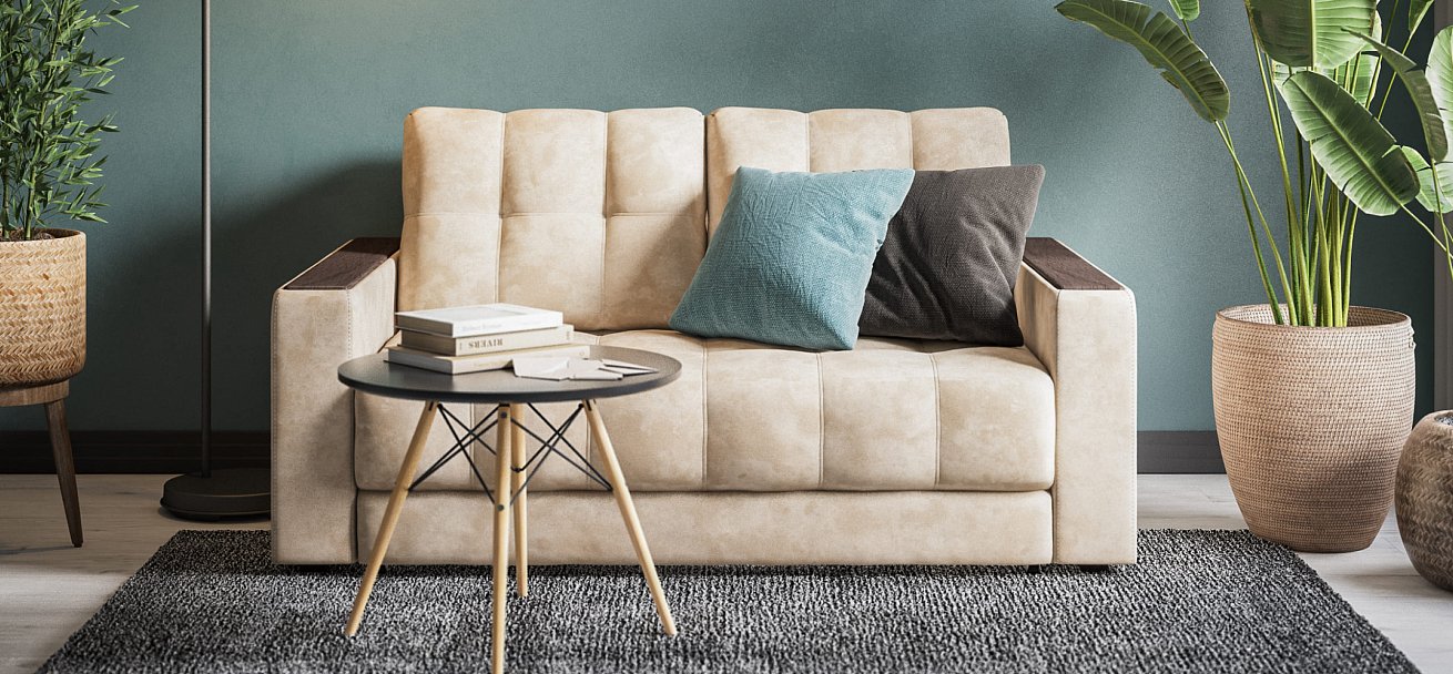 Диван BOSS Compact велюр Alkantara пепел