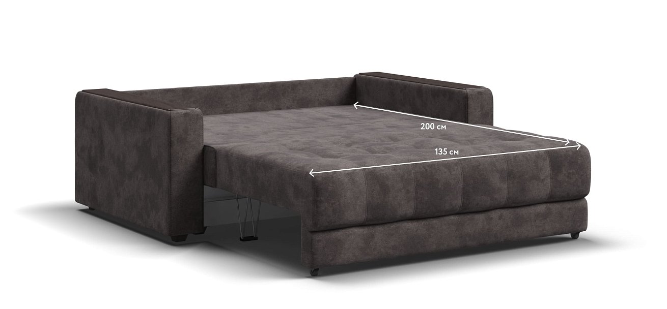 Диван BOSS Compact велюр Alkantara серый