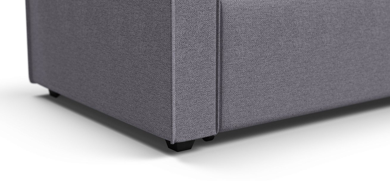 Угловой диван Норд лайт рогожка Malmo платина