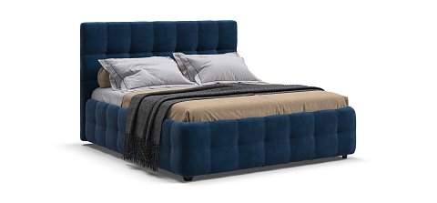 Кровать Босс 160*200 Про велюр Monolit синяя