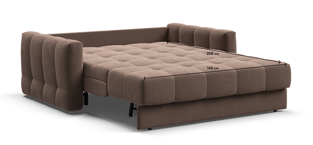 Диван BOSS Sleep 140 велюр Monolit мокко
