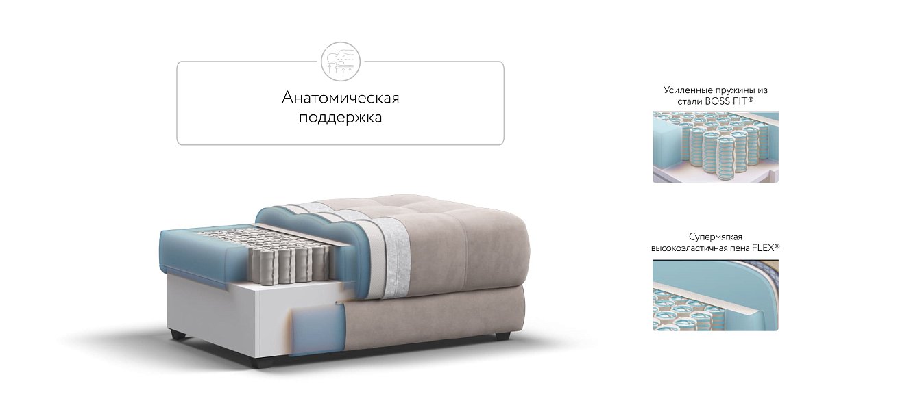 Пуф BOSS XL велюр Monolit латте