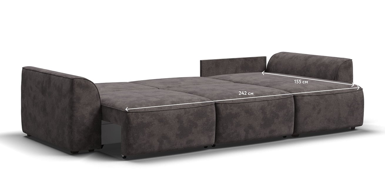 Угловой диван KING SE Велюр Alkantara серый