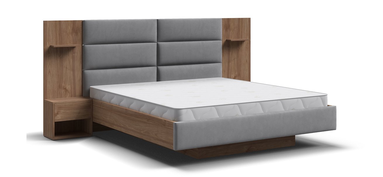 Кровать BOSS LOFT 160*200 Орех Селект, MONOLIT Сталь