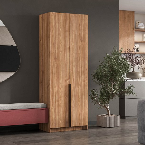 Босс Стандарт 80*220 шкаф распашной 2Д Орех Селект