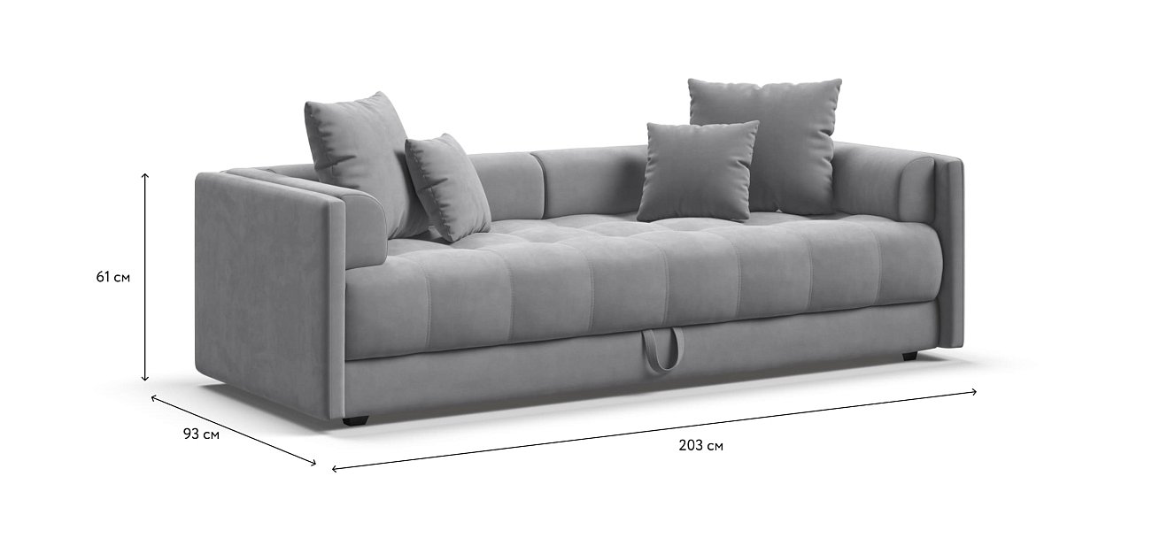 Тахта BOSS велюр Monolit сталь