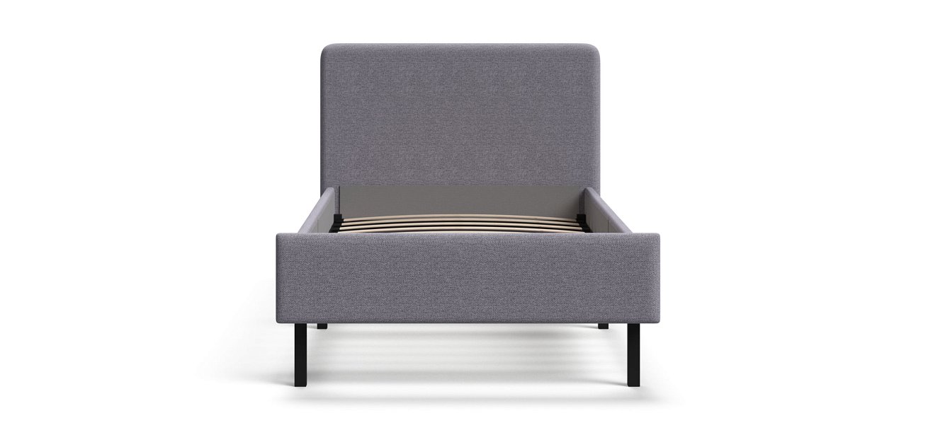 Кровать Уна мини рогожка Malmo платина, Чёрная