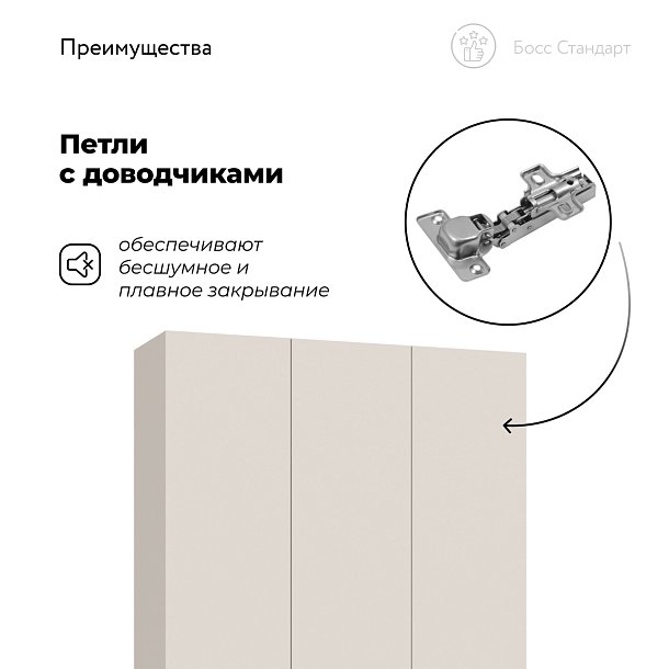 Босс Стандарт 120*220 шкаф распашной 3Д Кашемир