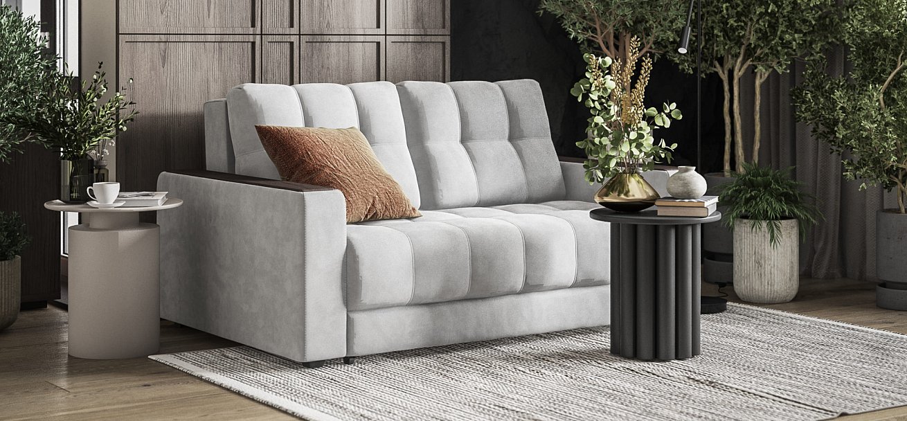 Диван BOSS Compact велюр Monolit сталь