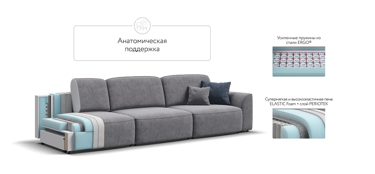 Диван KING MAX SE Велюр Роял агат