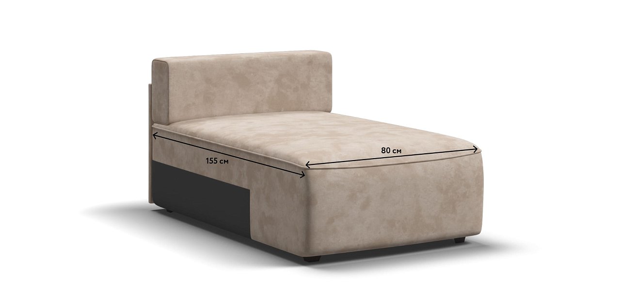 KING MODOOL оттоманка Велюр Alkantara пепел