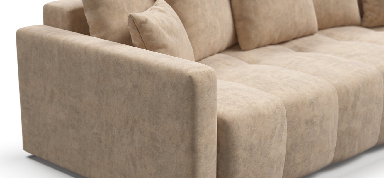 Угловой диван BOSS TREND Велюр Royal шампань