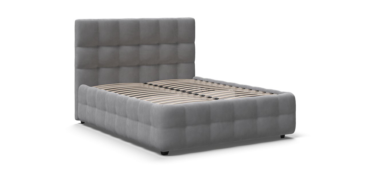 Кровать Босс 140*200 Про велюр Monolit сталь