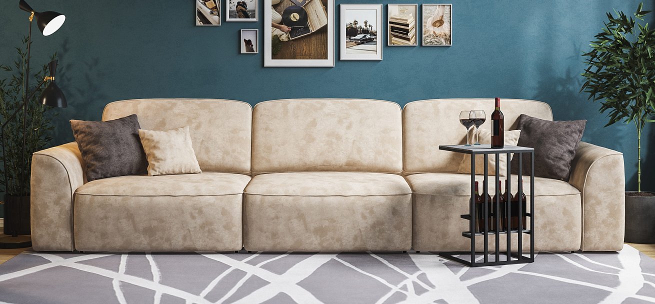 Диван KING MAX SE велюр Alkantara пепел