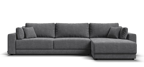 Угловой диван Босс Прайм Макс Шенилл CLOUD графит