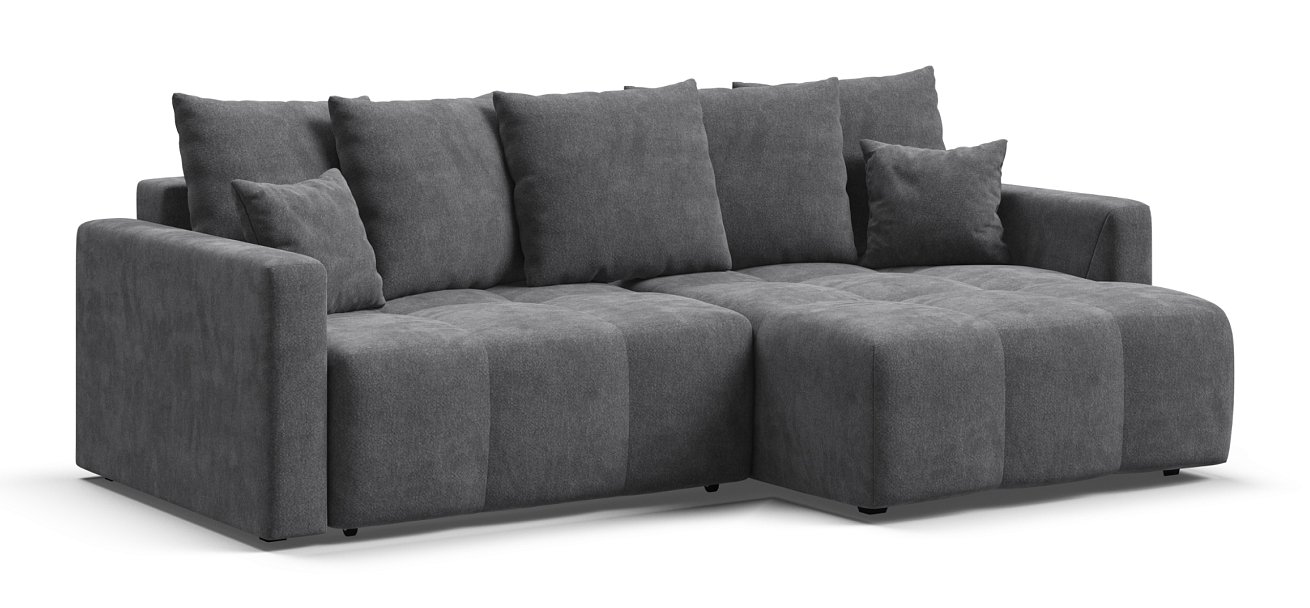 Угловой диван BOSS TREND Шенилл CLOUD графит