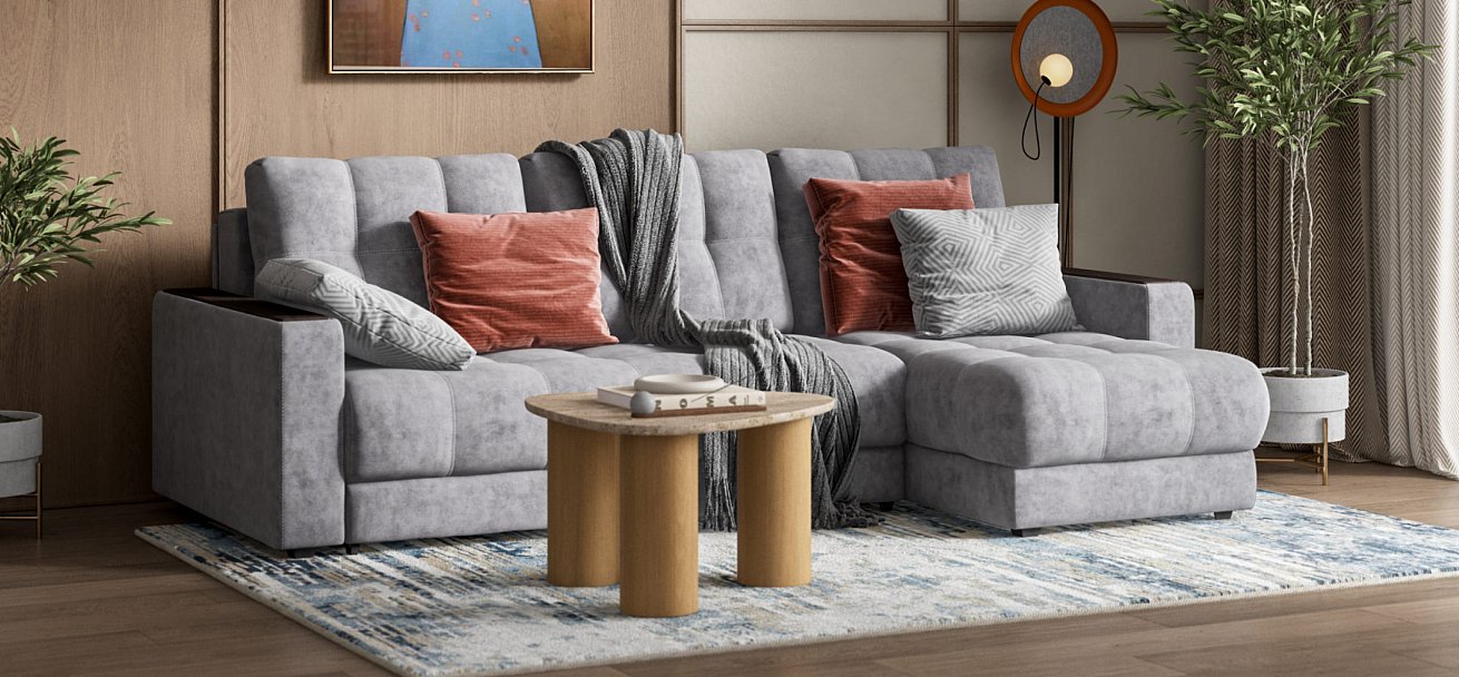 Угловой диван BOSS 3.0 Classic XL Велюр Роял агат