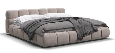 Кровать Босс Дрим 180*200 Про велюр Monolit латте