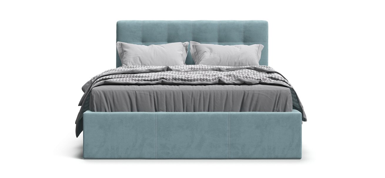 Кровать Белла 140*200 велюр Monolit аква