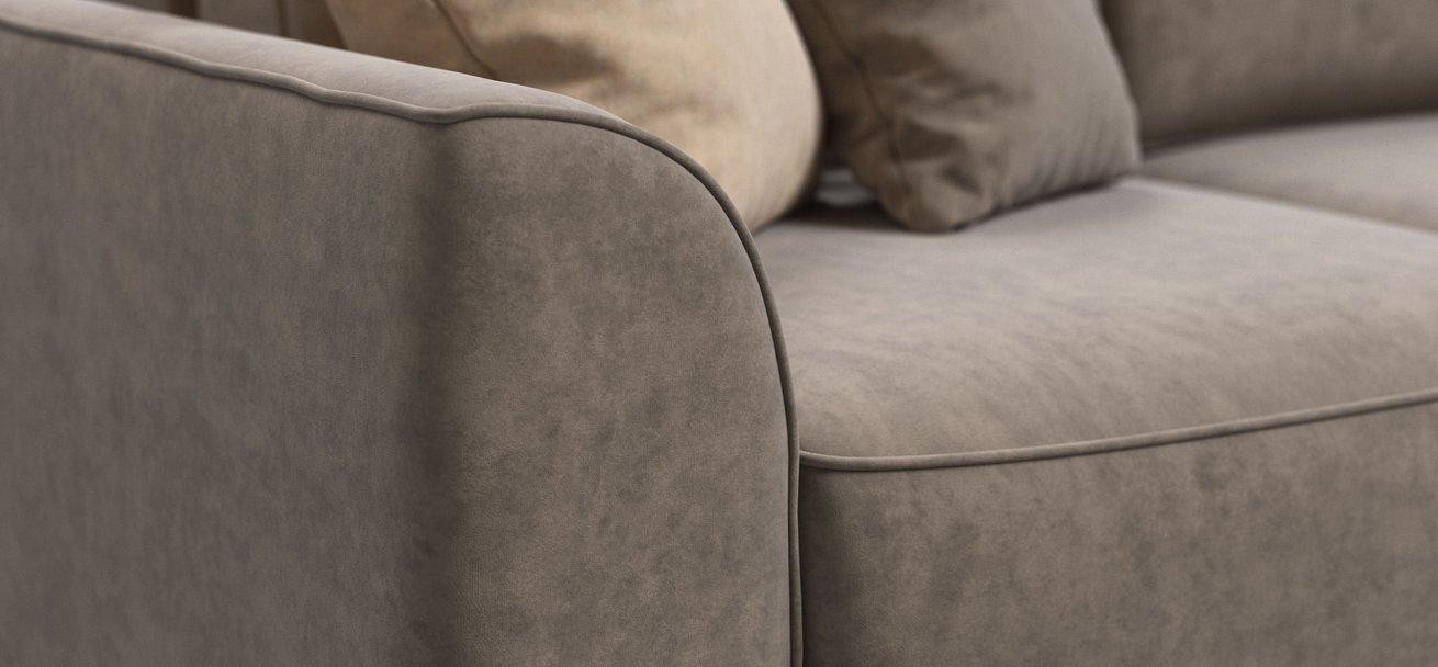 Диван KING SE Велюр Роял тауп