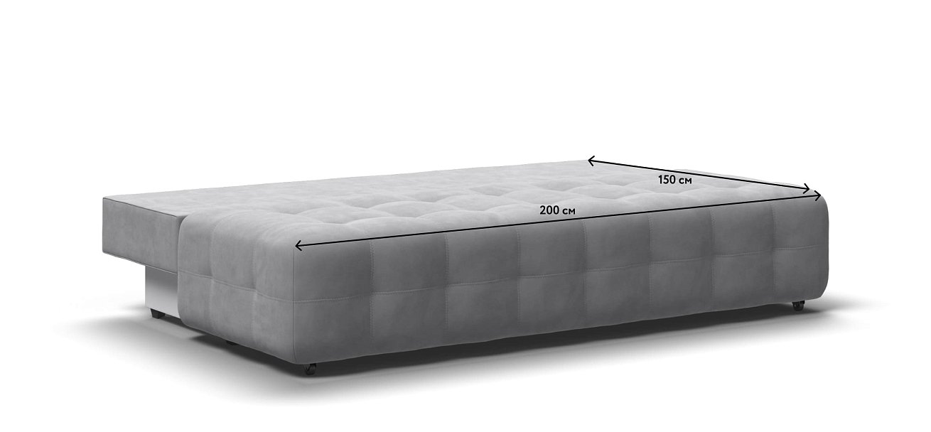 Диван BOSS 2.0 MINI велюр Monolit сталь