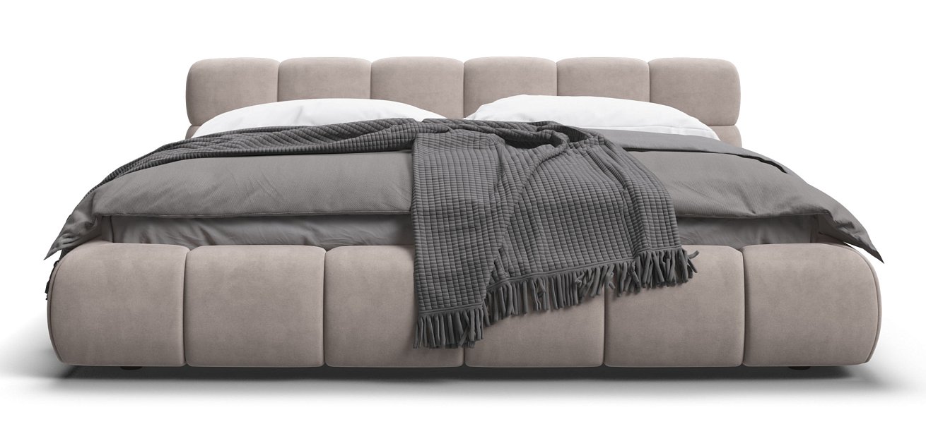 Кровать Босс Дрим 180*200 Про велюр Monolit латте