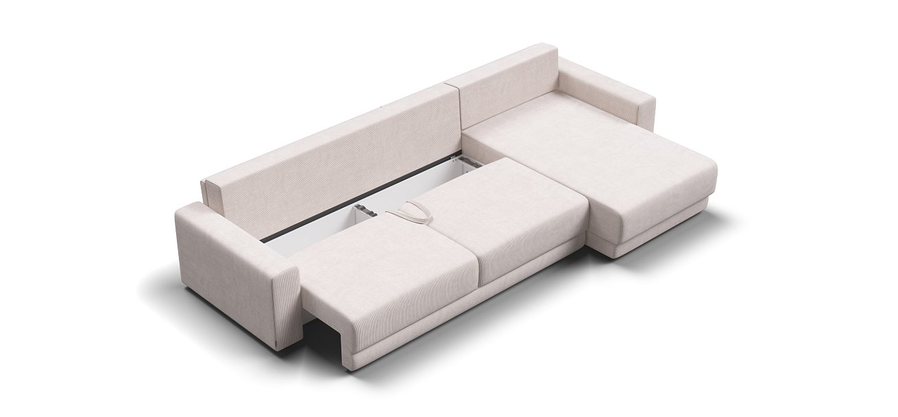 Угловой диван Босс Прайм Макс Вельвет CORD бежевый