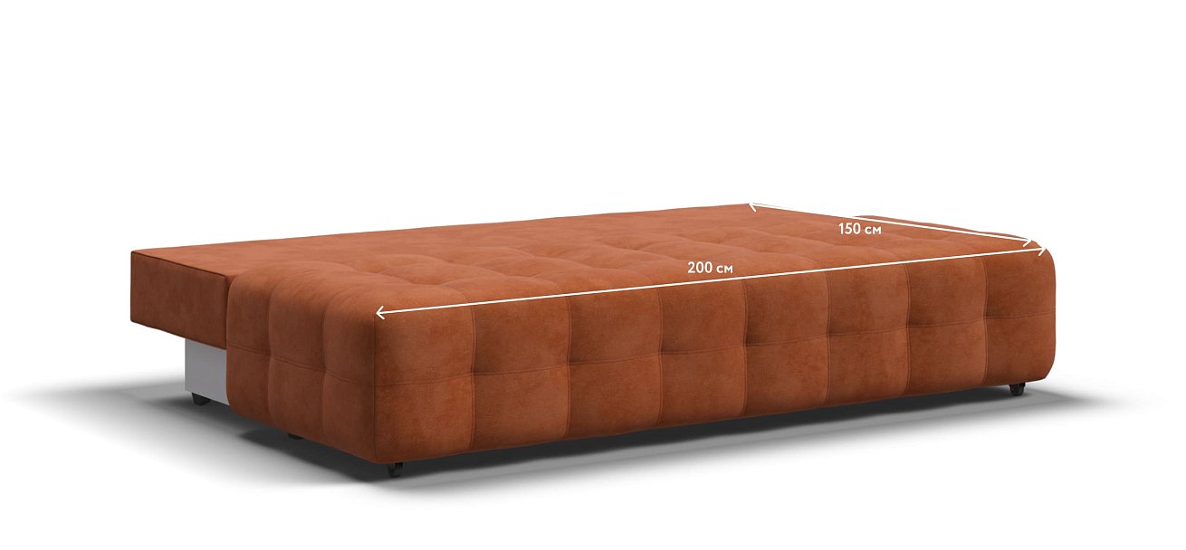 Диван BOSS 2.0 MINI велюр Alkantara оранж