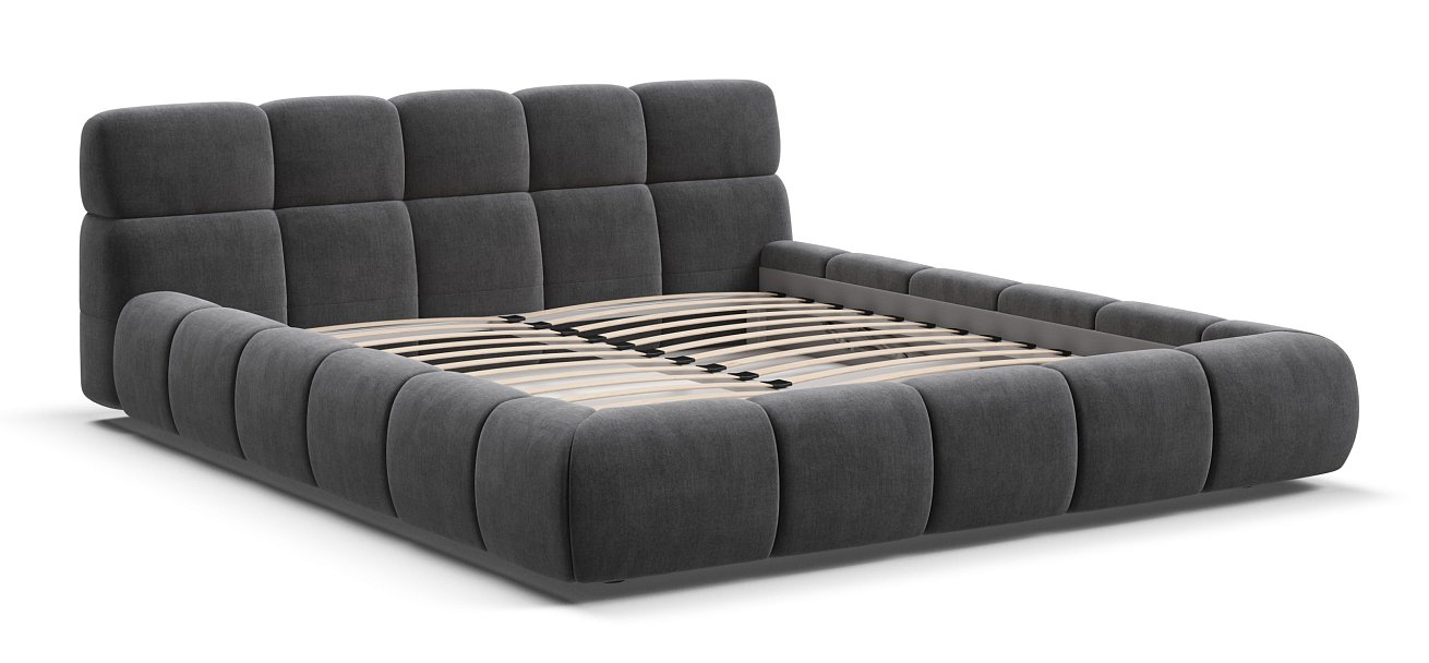 Кровать Босс Дрим 160*200 Про велюр Monolit серая