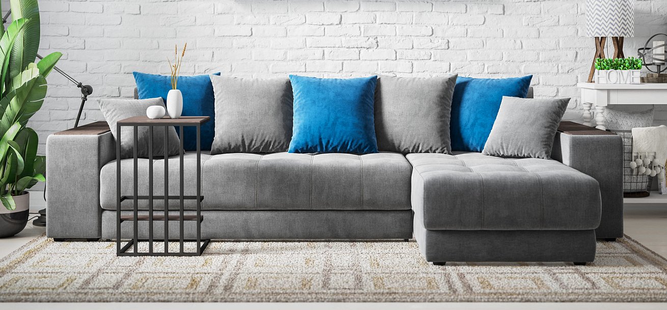 Дубай У 3.0 Monolit серый, Monolit синий