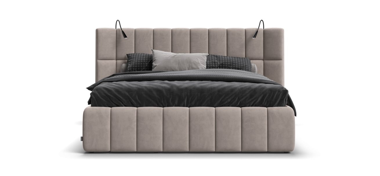 Кровать BOSS.XO 180*200 велюр Monolit латте