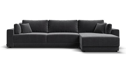 Угловой диван Босс Прайм Макс Вельвет CORD графит