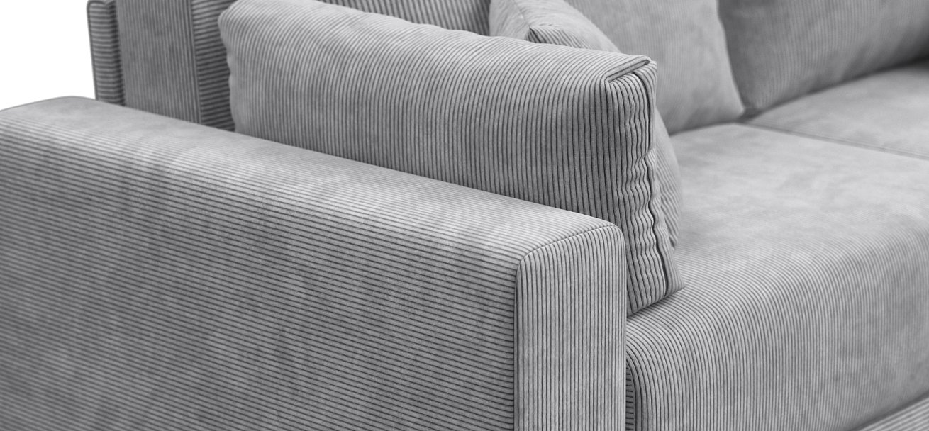 Угловой диван Босс Прайм Макс Вельвет CORD серый